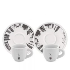 Bialetti Tazzine Moka Cups & Saucers 2 Set(Milano)