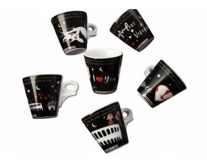 ?Romeo And Juliette” Espresso Or Cappuccino Cups (set 2)