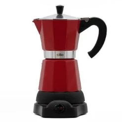 Cilio Electric Moka Coffee Maker Red