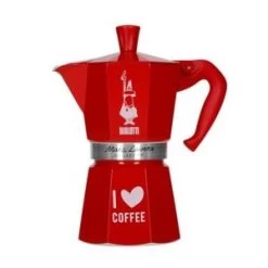 Bialetti Moka Express RED 6Cup-I Love Coffee