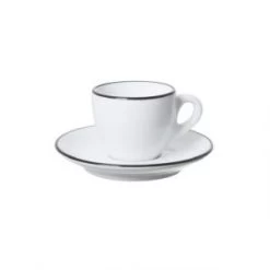 Ancap Palermo “Black Rim” (set 6) With Saucers
