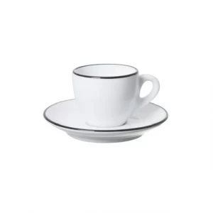 Ancap Palermo “Black Rim” (set 6) With Saucers
