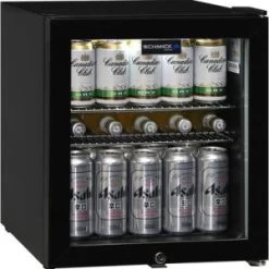 Schmick Glass Door Mini Bar Fridge With Lock – 38 Cans – Model HUS-SC50AB