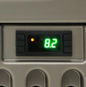 Schmick Golden Fleece Fuel Pump Skinny Glass Door Upright Cool Retro Bar Fridge - Image 6