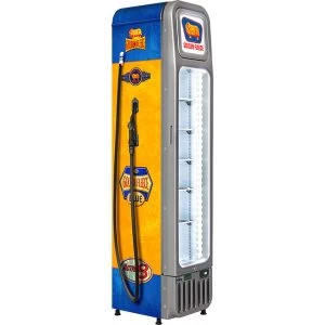 Schmick Golden Fleece Fuel Pump Skinny Glass Door Upright Cool Retro Bar Fridge