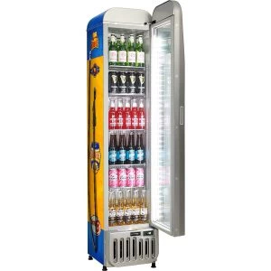 Schmick Golden Fleece Fuel Pump Skinny Glass Door Upright Cool Retro Bar Fridge - Image 11