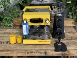 La Marzocco Linea Mini Yellow & Fiorenzato AllGround Black Package