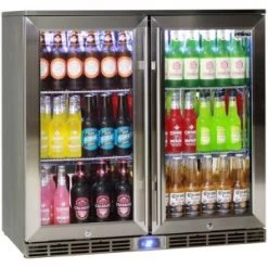 Rhino Glass 3 Door Alfresco Outdoor Bar Fridge All Stainless Energy Efficient Alfresco 330L – Model GSP3H-SS