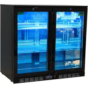 Rhino Night Club Commercial Multi Light Coloured Black 2 Door Bar Fridge – Model SG2H-NC - Image 9