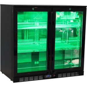 Rhino Night Club Commercial Multi Light Coloured Black 2 Door Bar Fridge – Model SG2H-NC - Image 10
