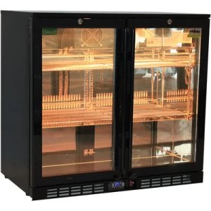 Rhino Night Club Commercial Multi Light Coloured Black 2 Door Bar Fridge – Model SG2H-NC - Image 11