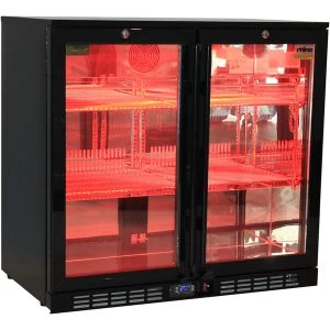 Rhino Night Club Commercial Multi Light Coloured Black 2 Door Bar Fridge – Model SG2H-NC - Image 12