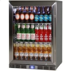 Rhino Alfresco Bar Fridge Glass Door Outdoor Rated 129L