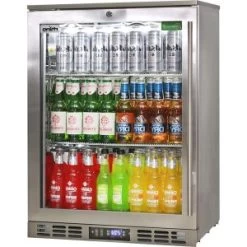 Rhino Stainless Steel 1 Heated Glass Door Bar Fridge With Low Energy Consumption – Left Hinged – Model SG1L-HD