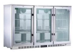 Rhino Stainless Steel 3 Door Heated Glass Bar Fridge Model SG3H-HD – Model SG3H-HD
