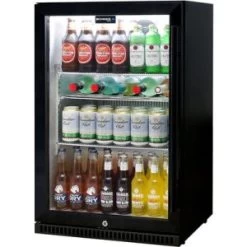 Schmick Black Bar Fridge Tropical Rated With Heated Glass And Triple Glazing 1 Door – Model SK118L-B
