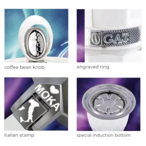 GAT Diva Moka Pot Coffee Maker - Image 2